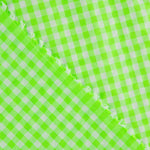 Popeline Seersucker à carreaux vert fluo - Ribes y Casals