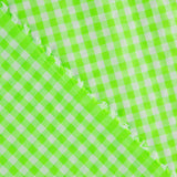Popeline Seersucker à carreaux vert fluo - Ribes y Casals
