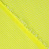 Popeline Seersucker à petits carreaux jaune fluo - Ribes y Casals