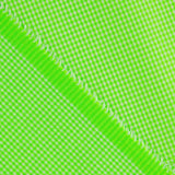Popeline Seersucker Mini-carreaux vert fluo - Ribes y Casals