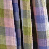 Double gaze réversible à carreaux pastel – Finition froissée - Ribes y Casals