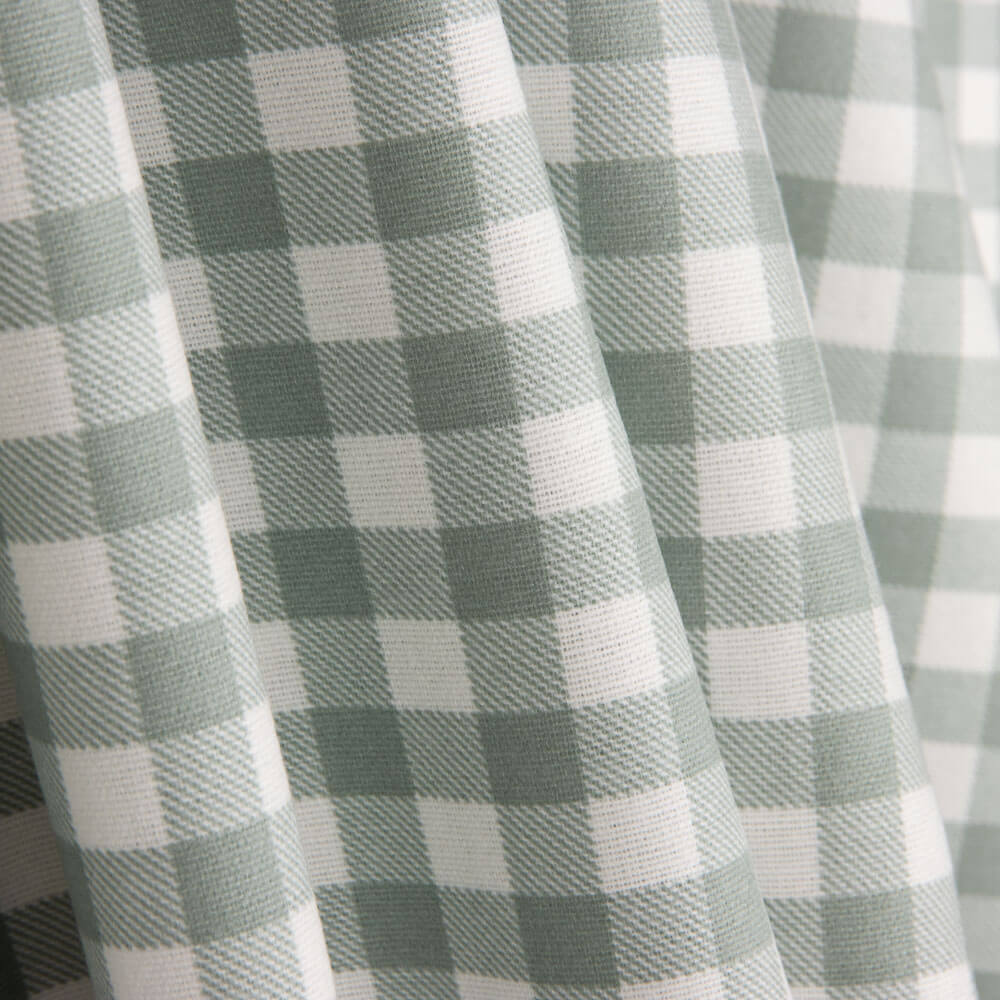 T-shirt fin à carreaux vichy vert sauge - Ribes y Casals