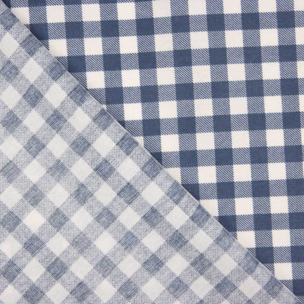 Tissu en flanelle fine à carreaux vichy bleus - Ribes y Casals