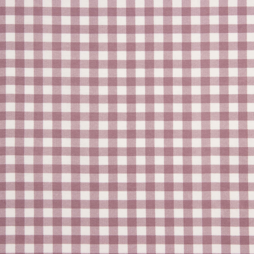 T-shirt fin à carreaux vichy mauve - Ribes y Casals