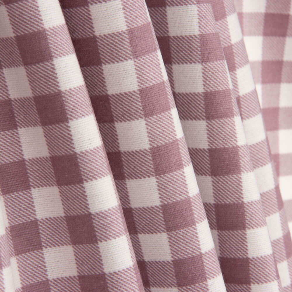 T-shirt fin à carreaux vichy mauve - Ribes y Casals
