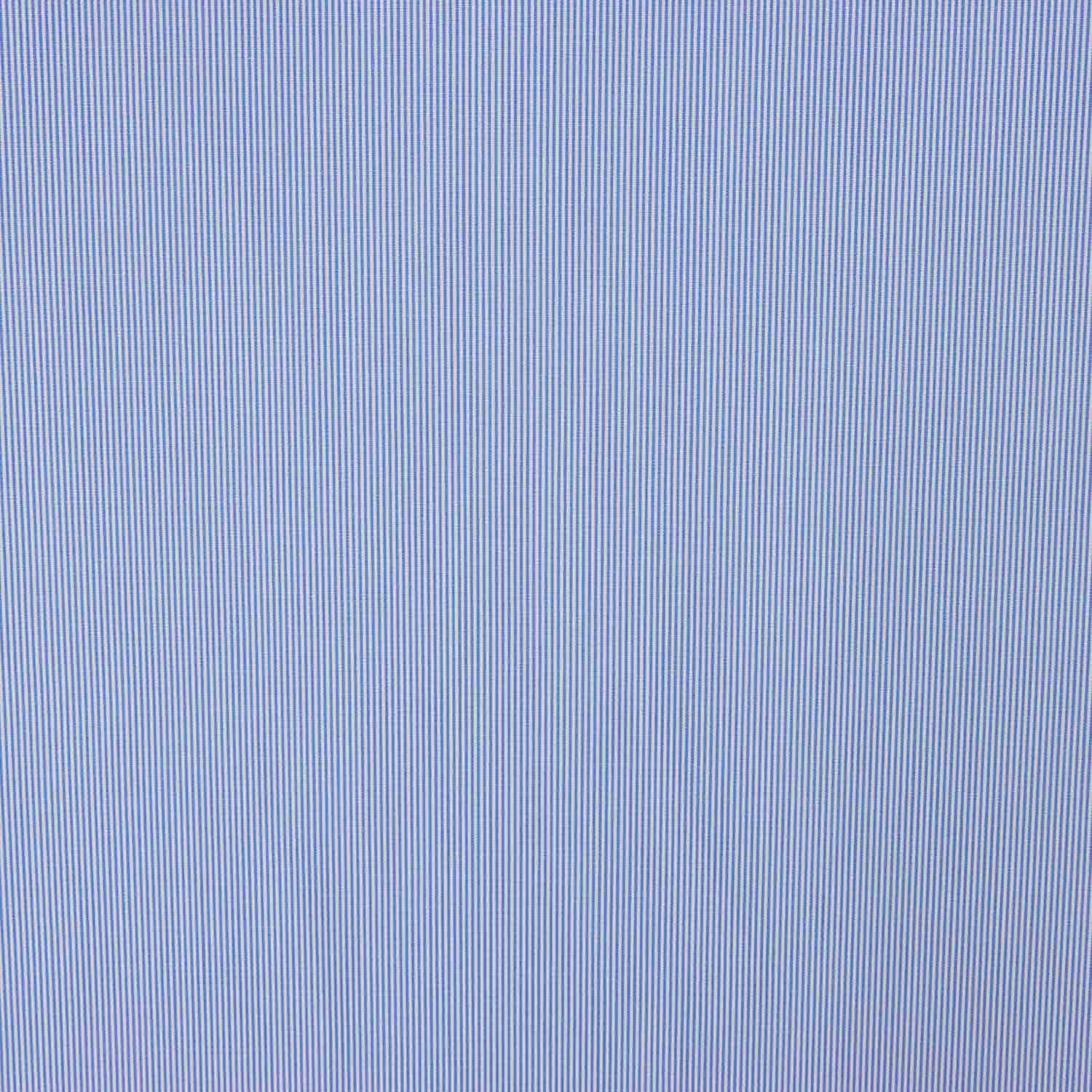 Voile Coton Bleu-Blanc Rayé Fin - Ribes y Casals