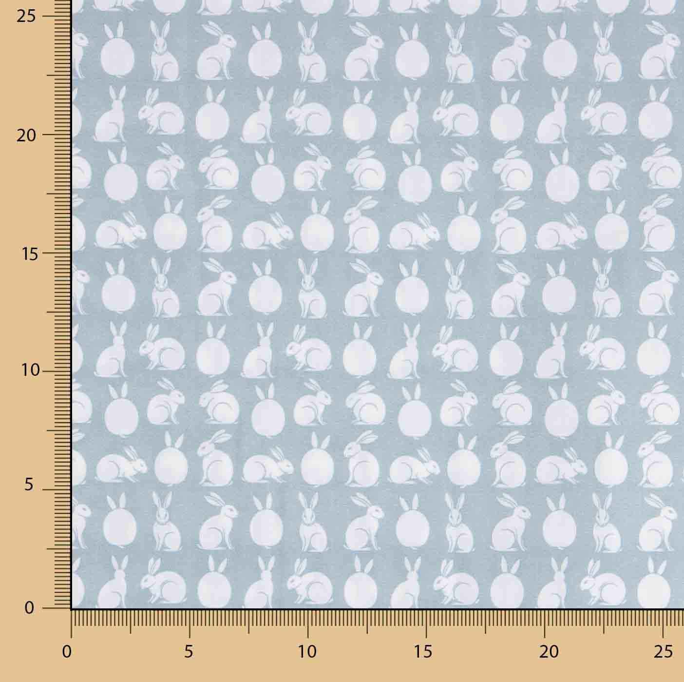 Percal imprimé Rabbit Aqua - Ribes y Casals