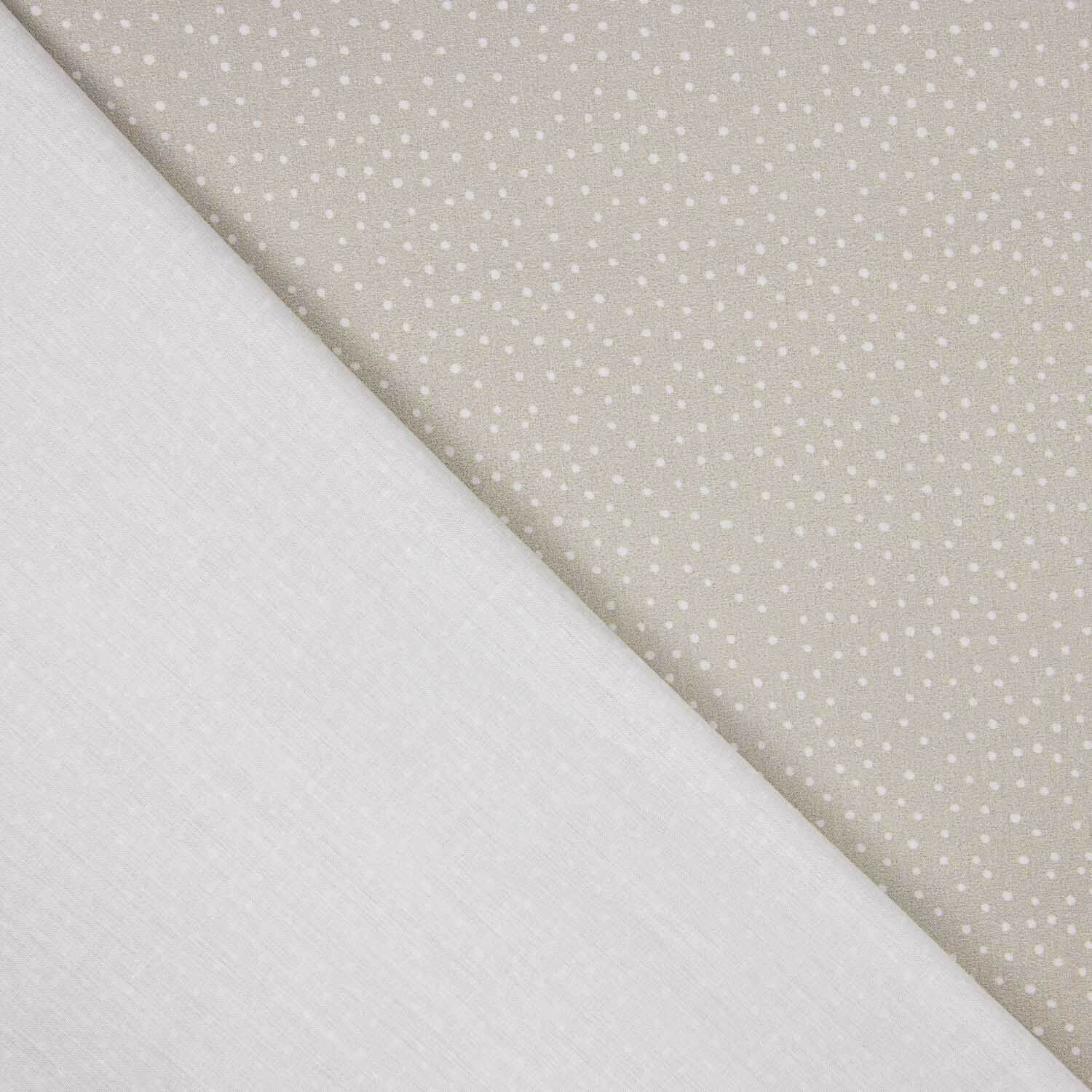 Percal imprimé à pois blancs et verts doux - Ribes y Casals