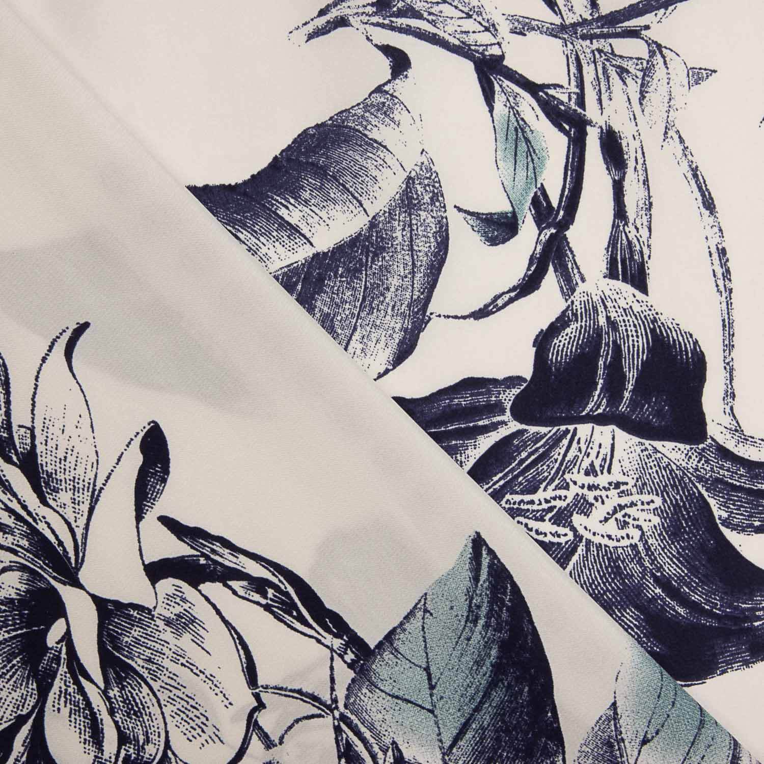Satin de polyester imprimé « Jardin nocturne » - Ribes y Casals