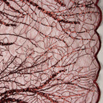 Tulle fantaisie à paillettes rouges - Ribes y Casals