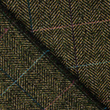 Tissu pour manteau à chevrons vert bouteille - Ribes y Casals