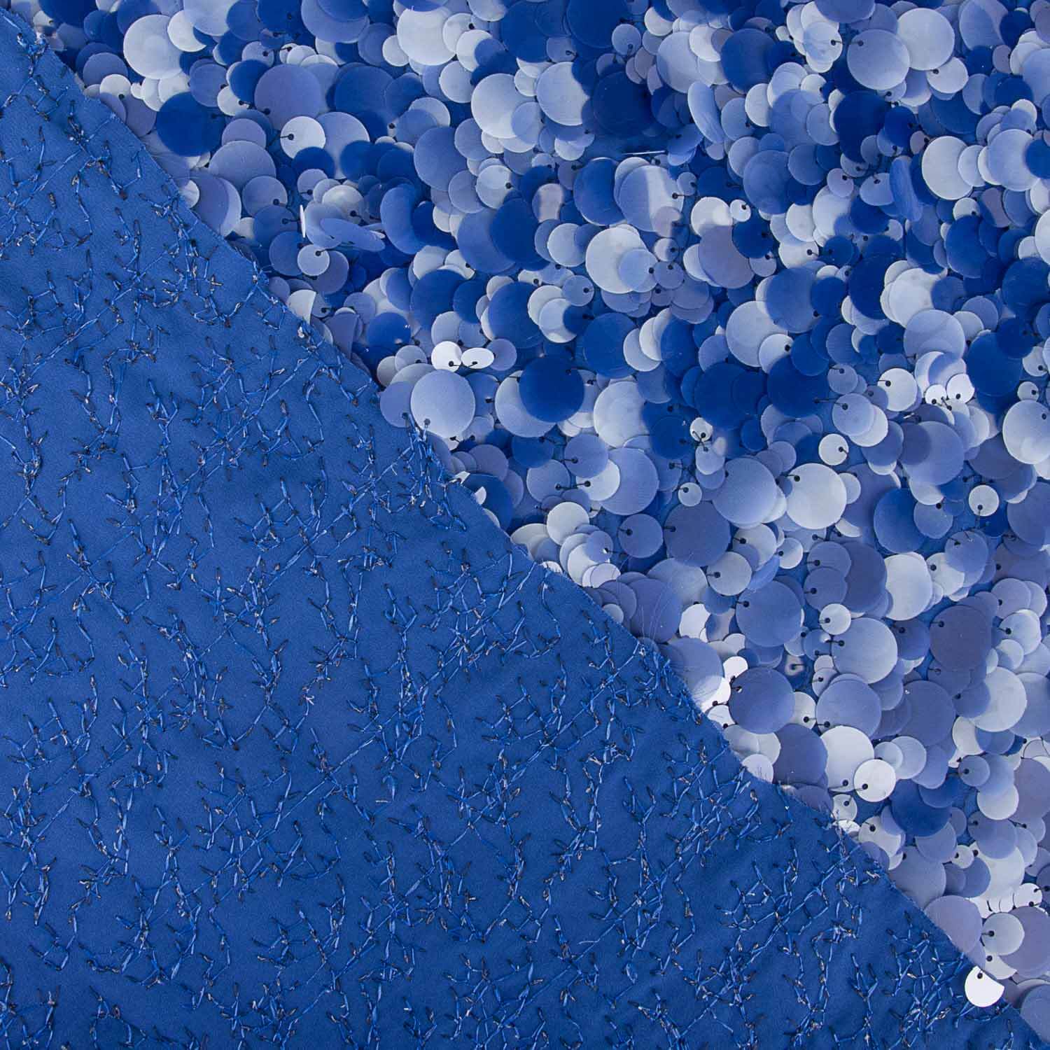 Georgette Paillettes Boules Maxi Bleu - Ribes y Casals