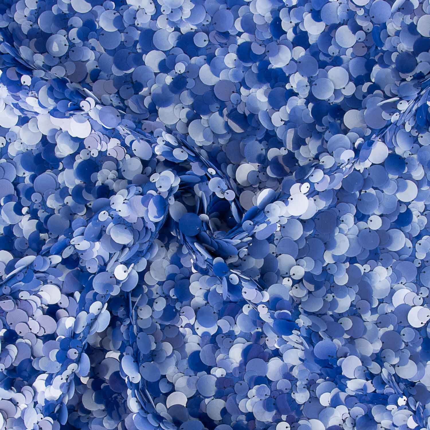 Georgette Paillettes Boules Maxi Bleu - Ribes y Casals