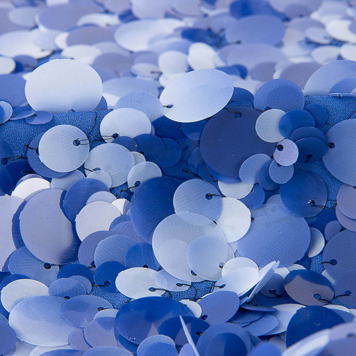 Georgette Paillettes Boules Maxi Bleu - Ribes y Casals