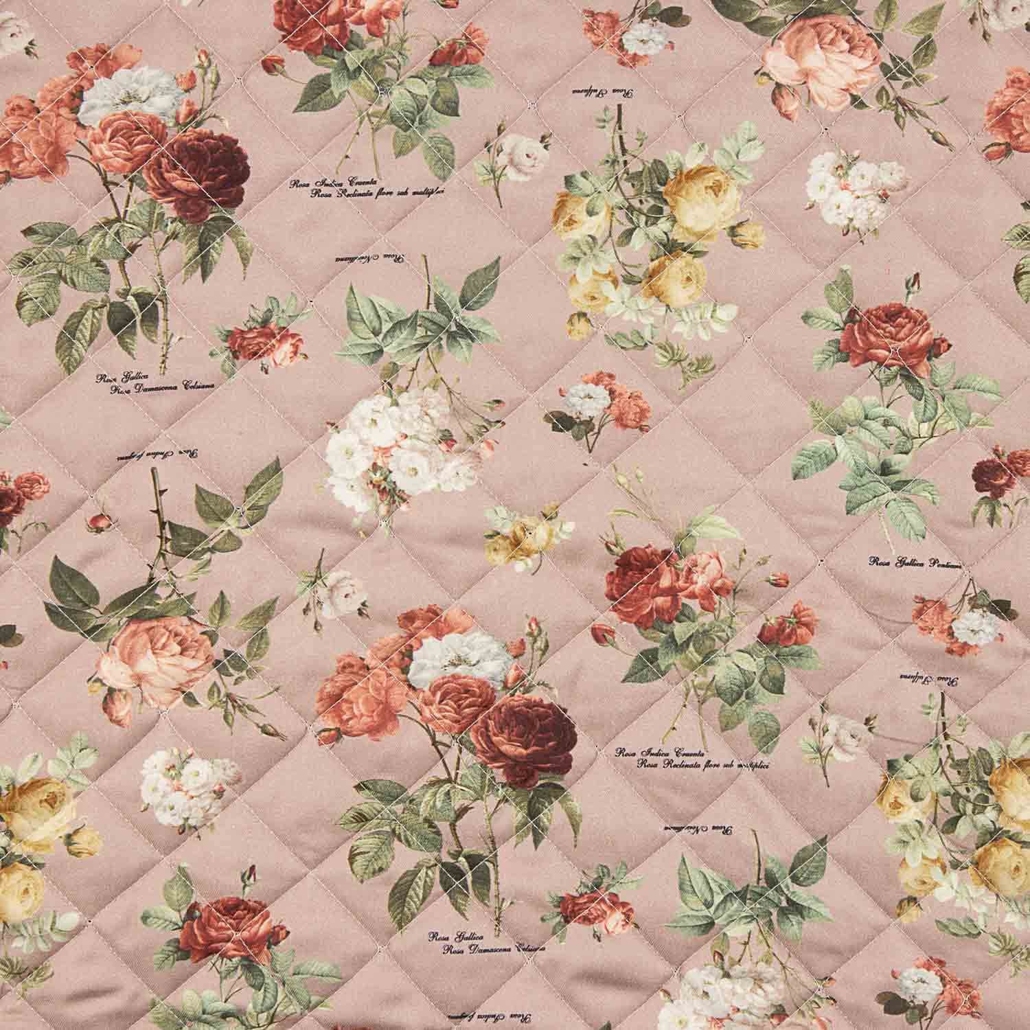 Viyella matelassée à fleurs roses avec doublure noire - Ribes y Casals