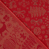 Toile Jacquard Noël Lurex Rouge - Ribes y Casals