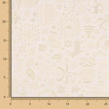 Toile Jacquard Noël Lurex Écru - Ribes y Casals