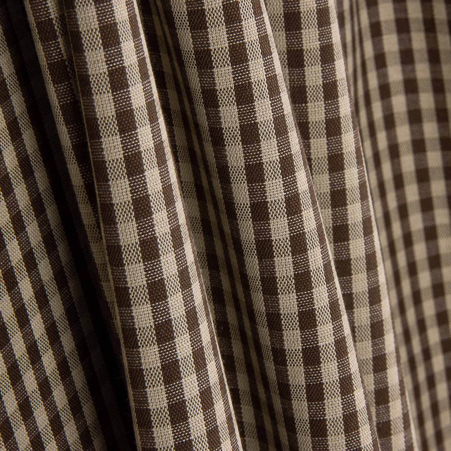 Coton Vichy Marron-Camel - Ribes y Casals