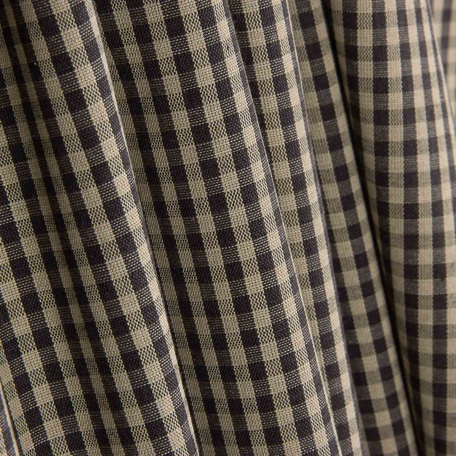 Vichy Coton Gris Foncé-Camel - Ribes y Casals