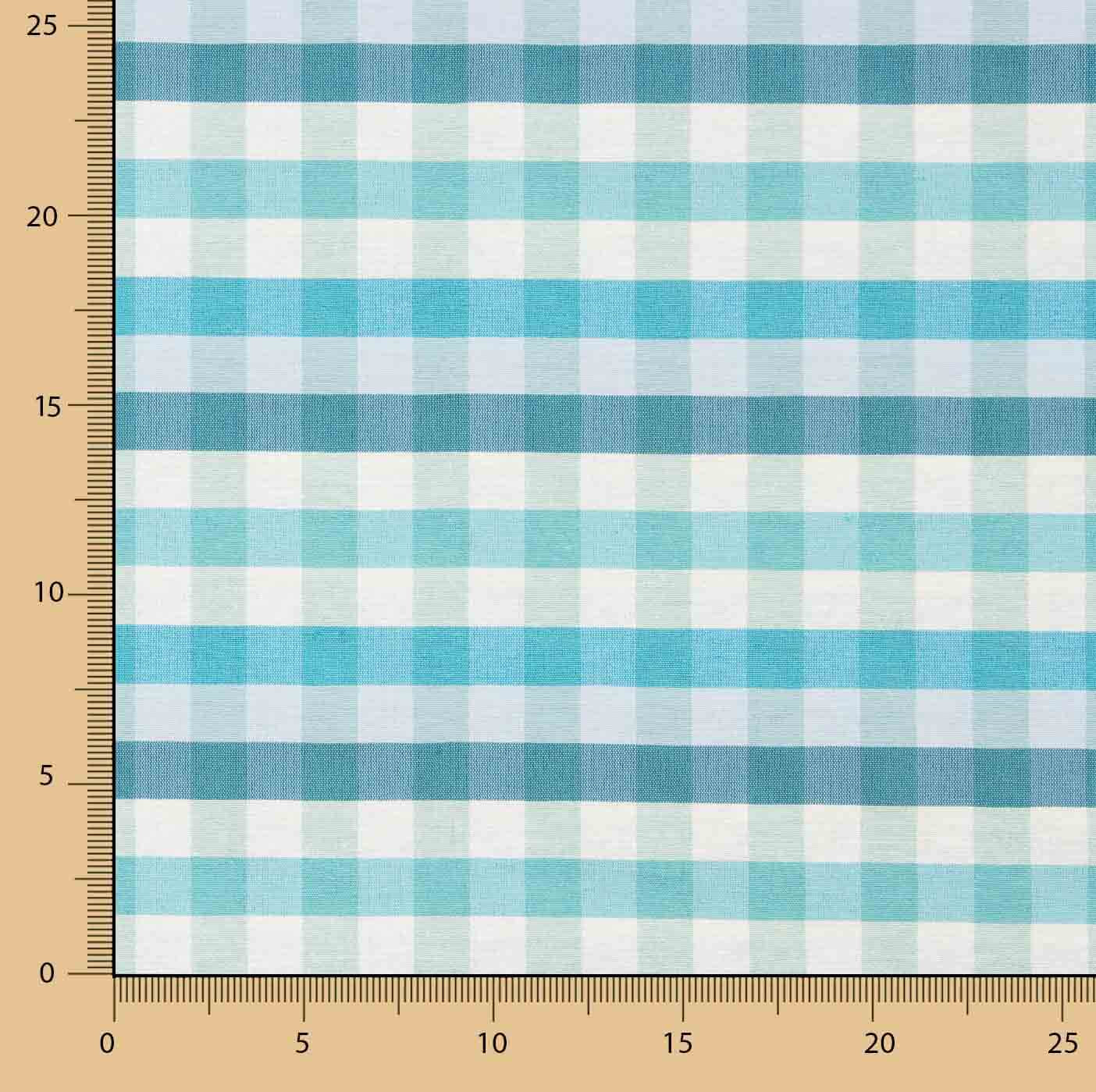 Toile fine à carreaux bleu-vert - Ribes y Casals