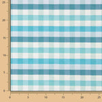 Toile fine à carreaux bleu-vert - Ribes y Casals