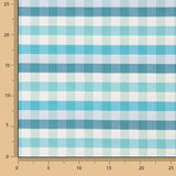 Toile fine à carreaux bleu-vert - Ribes y Casals