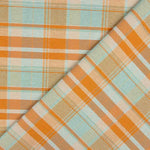 Toile fine à carreaux orange et menthe - Ribes y Casals