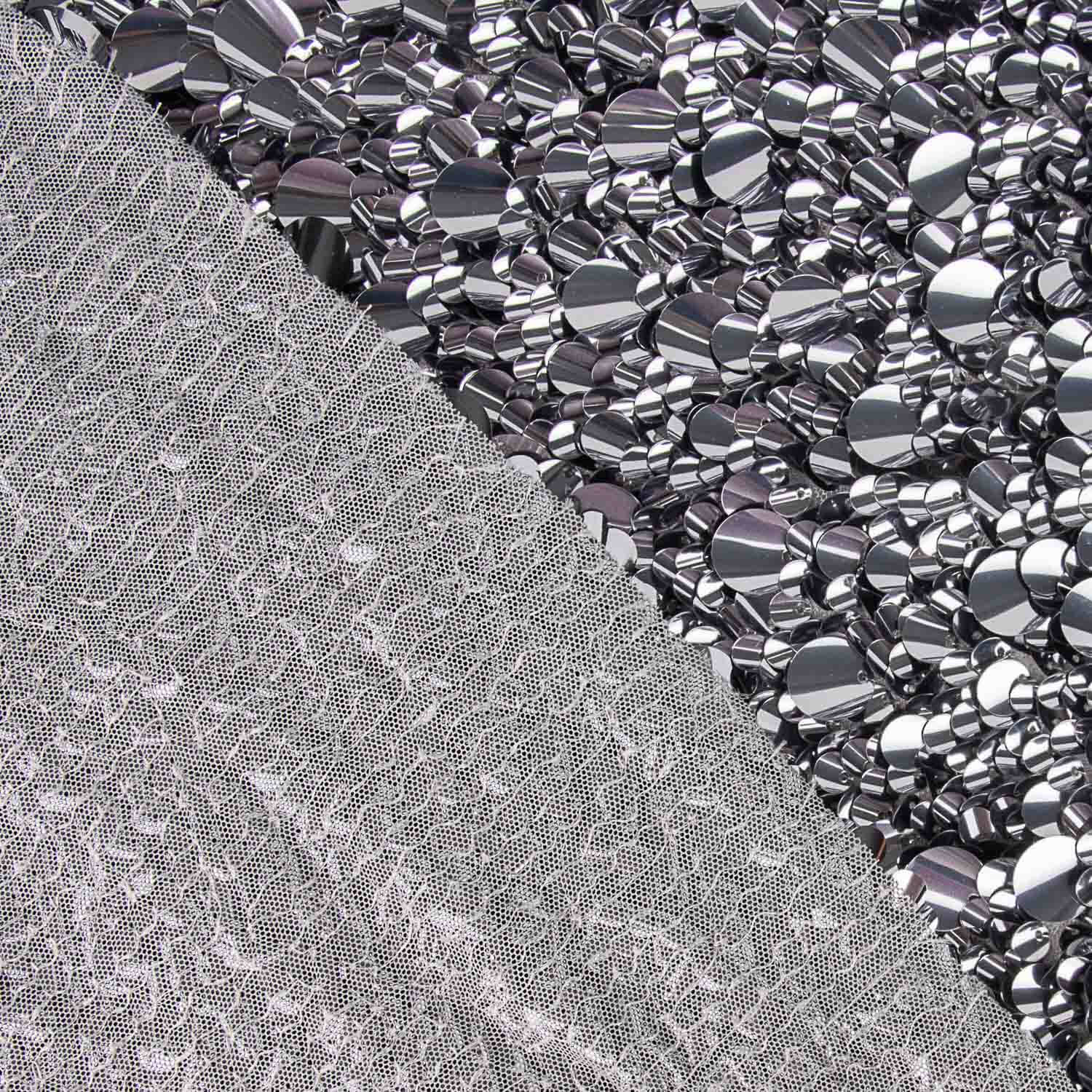 Paillettes Lycra Coquillages Argenté - Ribes y Casals