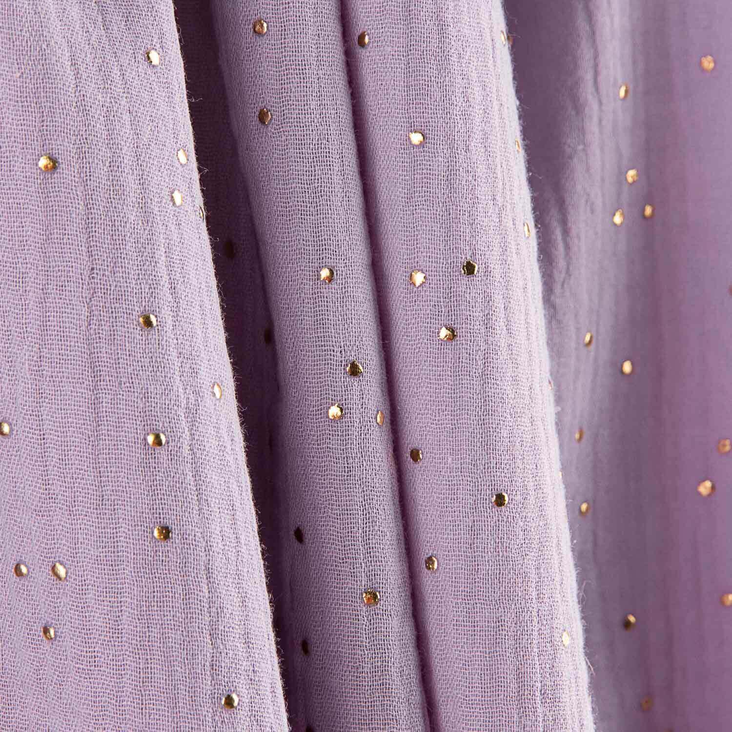 Bambula Coton Lurex Constellation Lilas Clair - Ribes y Casals