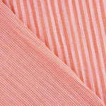 Mousseline double gaze rayée bicolore rouge - Ribes y Casals