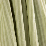 Mousseline double gaze rayée bicolore verte - Ribes y Casals