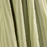 Mousseline double gaze rayée bicolore verte - Ribes y Casals