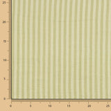 Mousseline double gaze rayée bicolore verte - Ribes y Casals