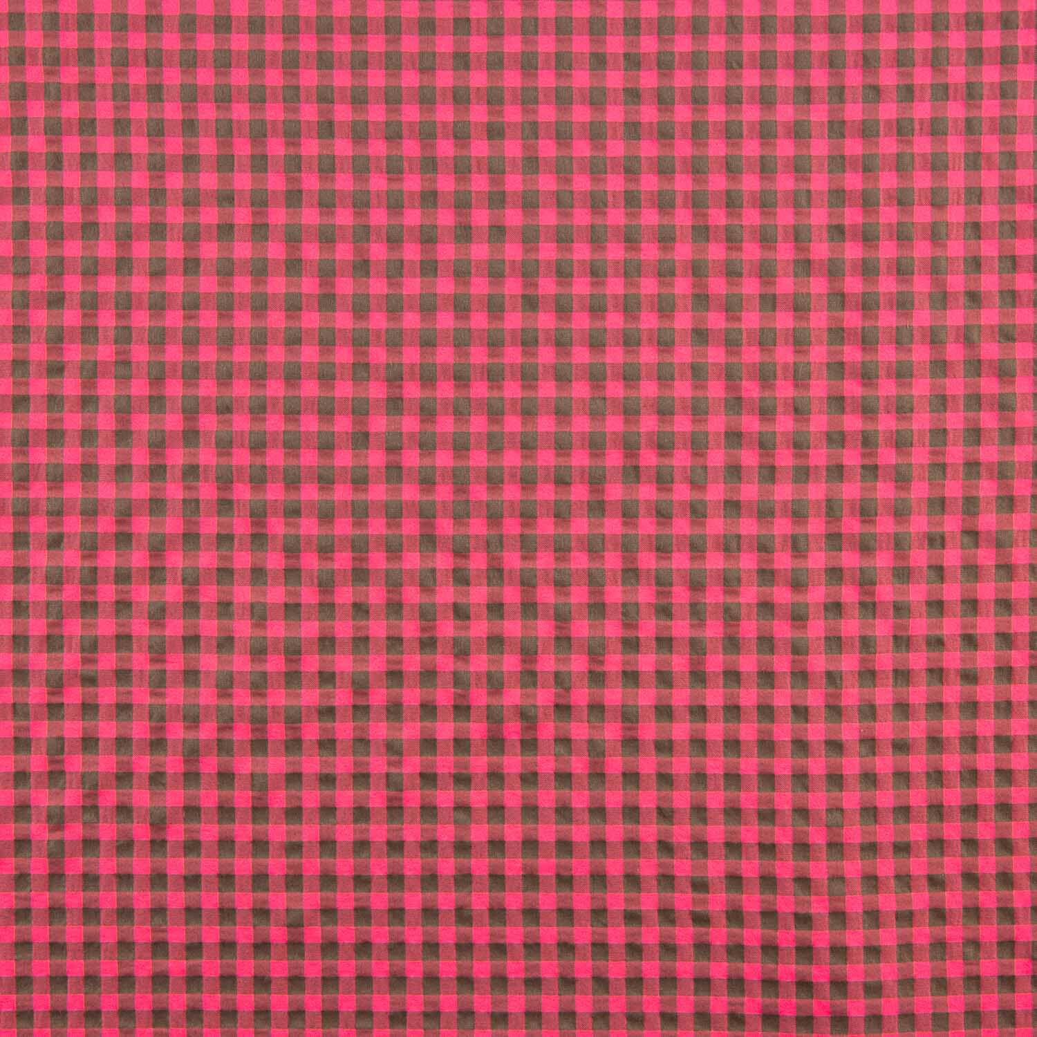 Tissu Seersucker à carreaux vichy rose et gris - Ribes y Casals