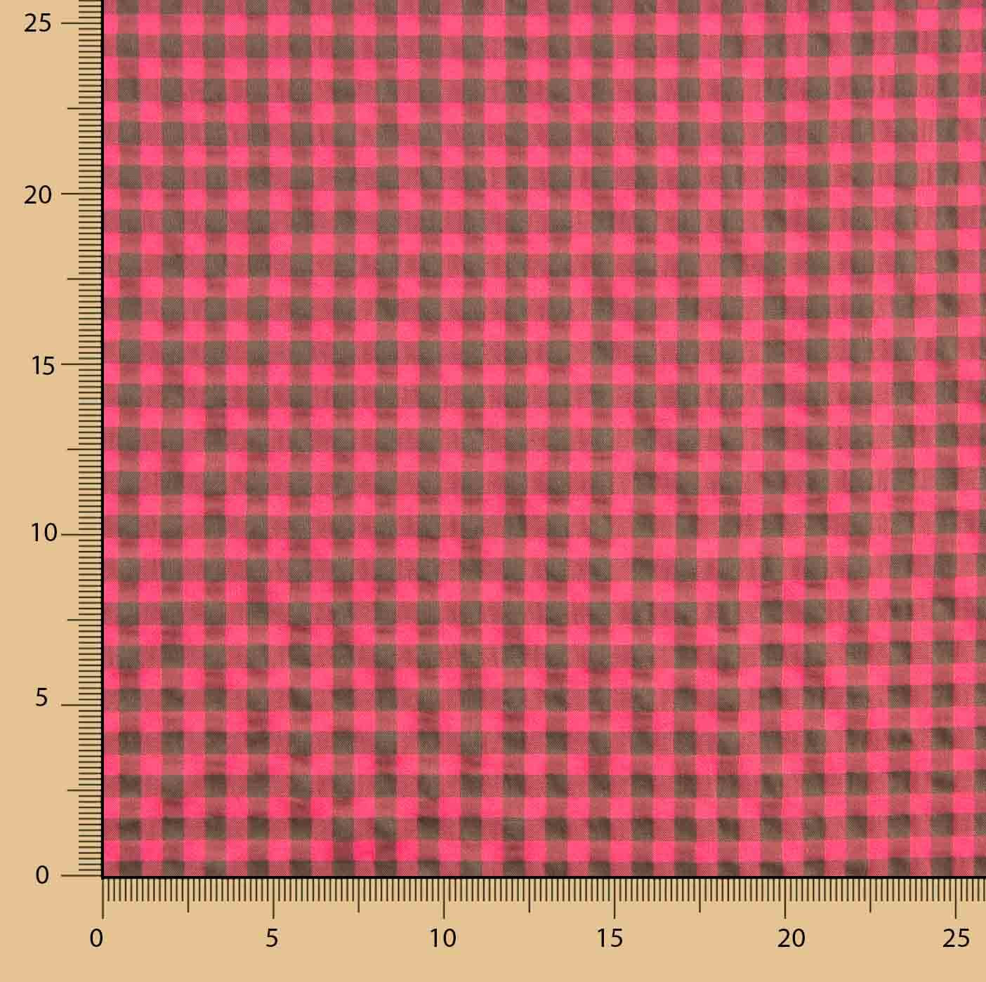 Tissu Seersucker à carreaux vichy rose et gris - Ribes y Casals