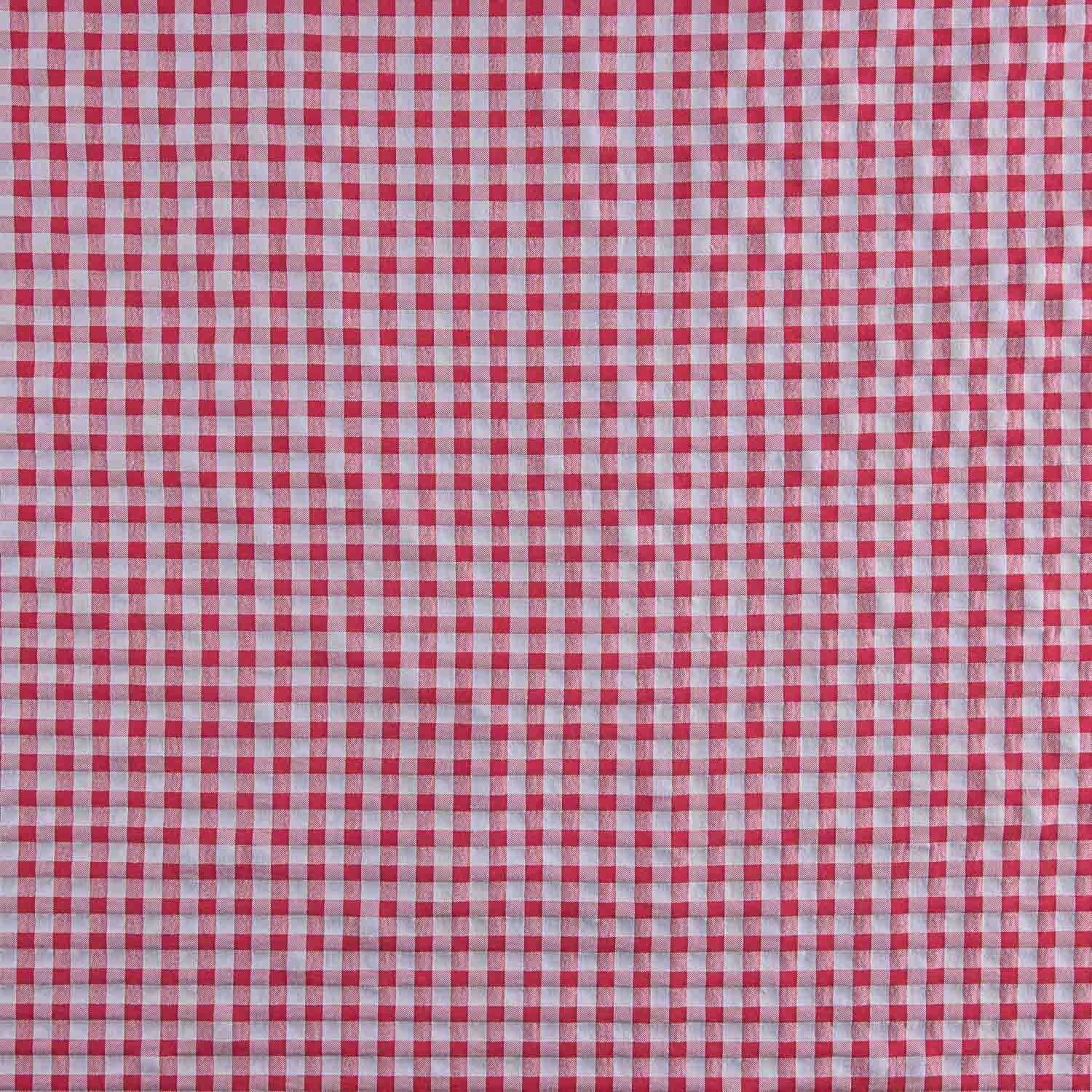 Seersucker à carreaux vichy rose et bleu - Ribes y Casals