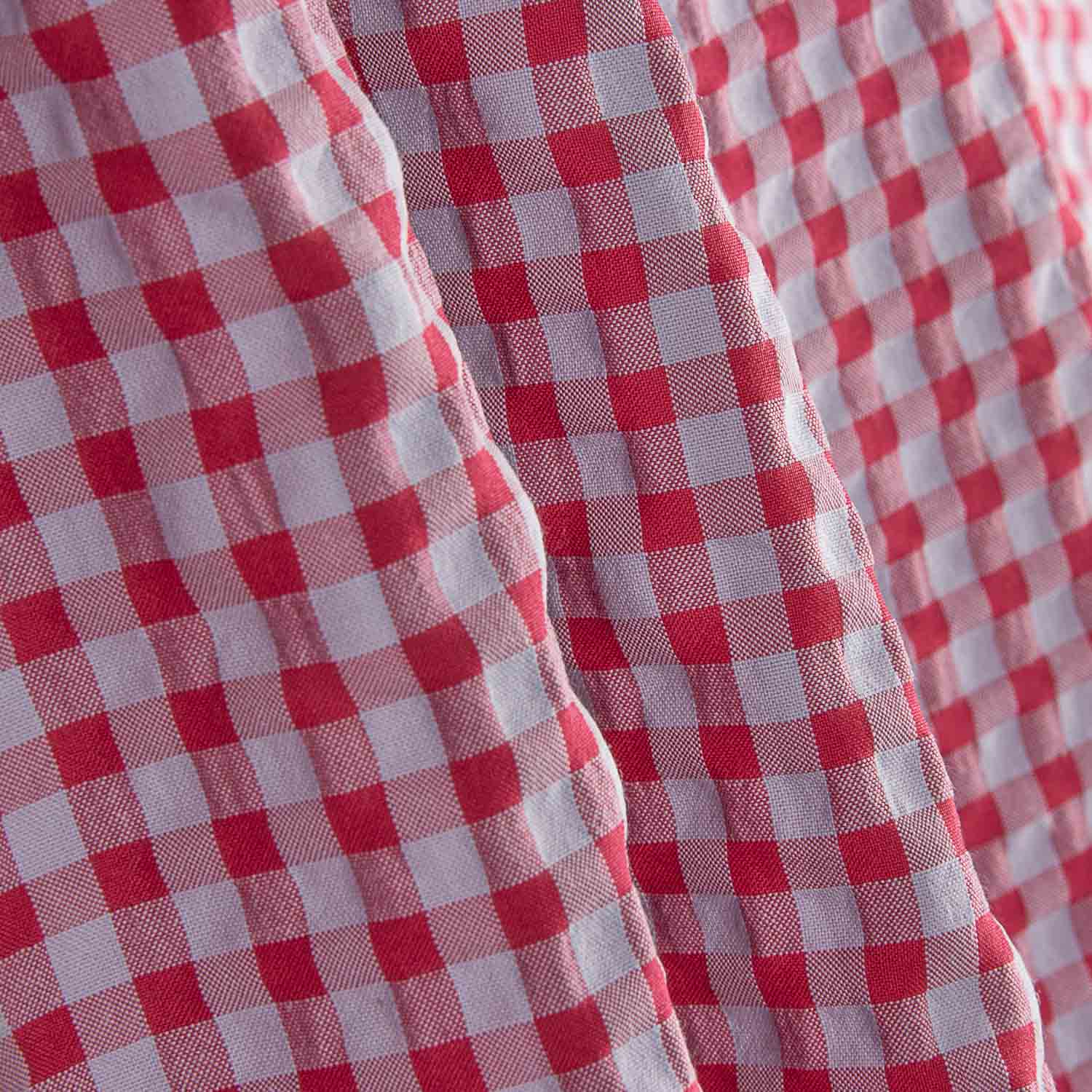Seersucker à carreaux vichy rose et bleu - Ribes y Casals