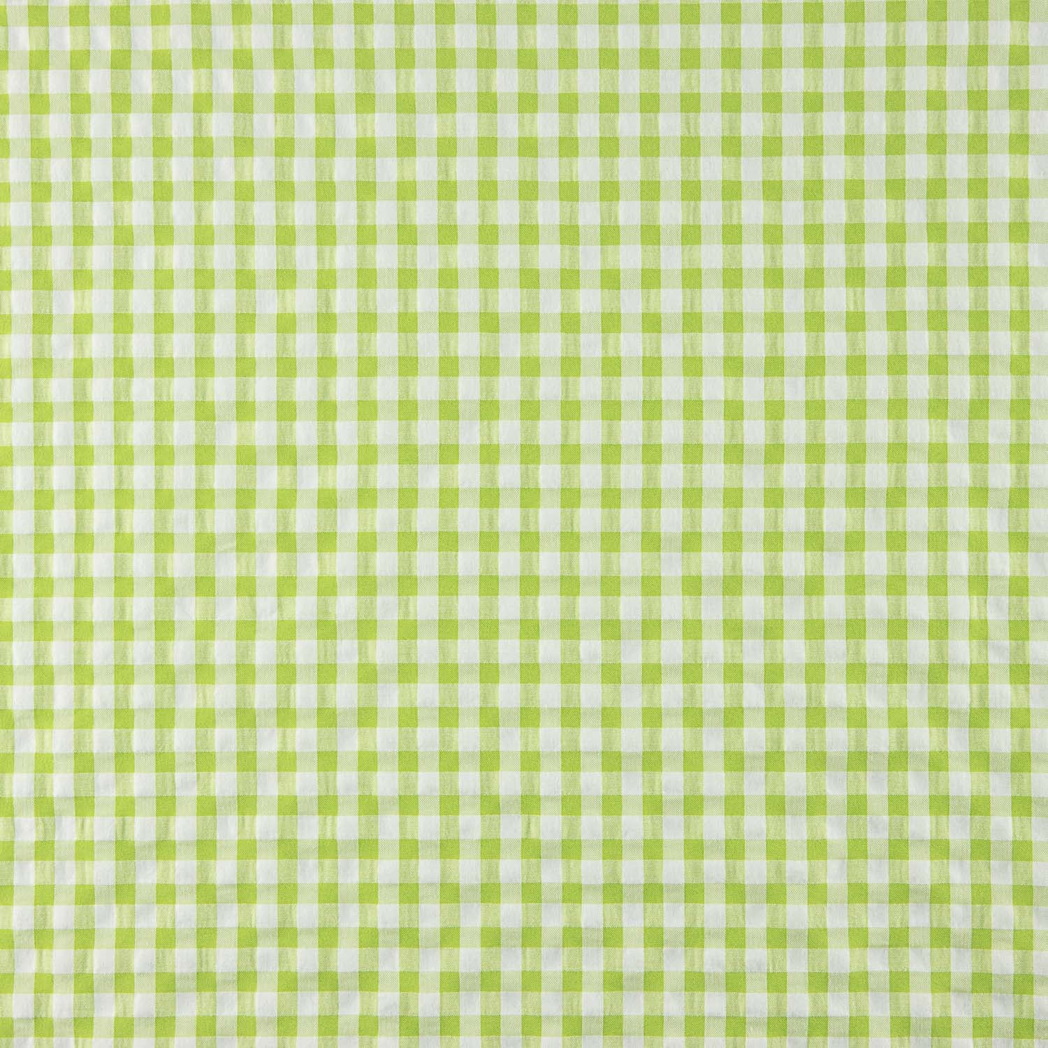 Seersucker à carreaux Vichy vert citron - Ribes y Casals