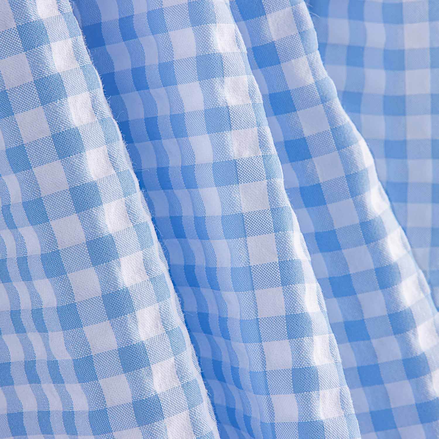 Seersucker à carreaux bleus - Ribes y Casals