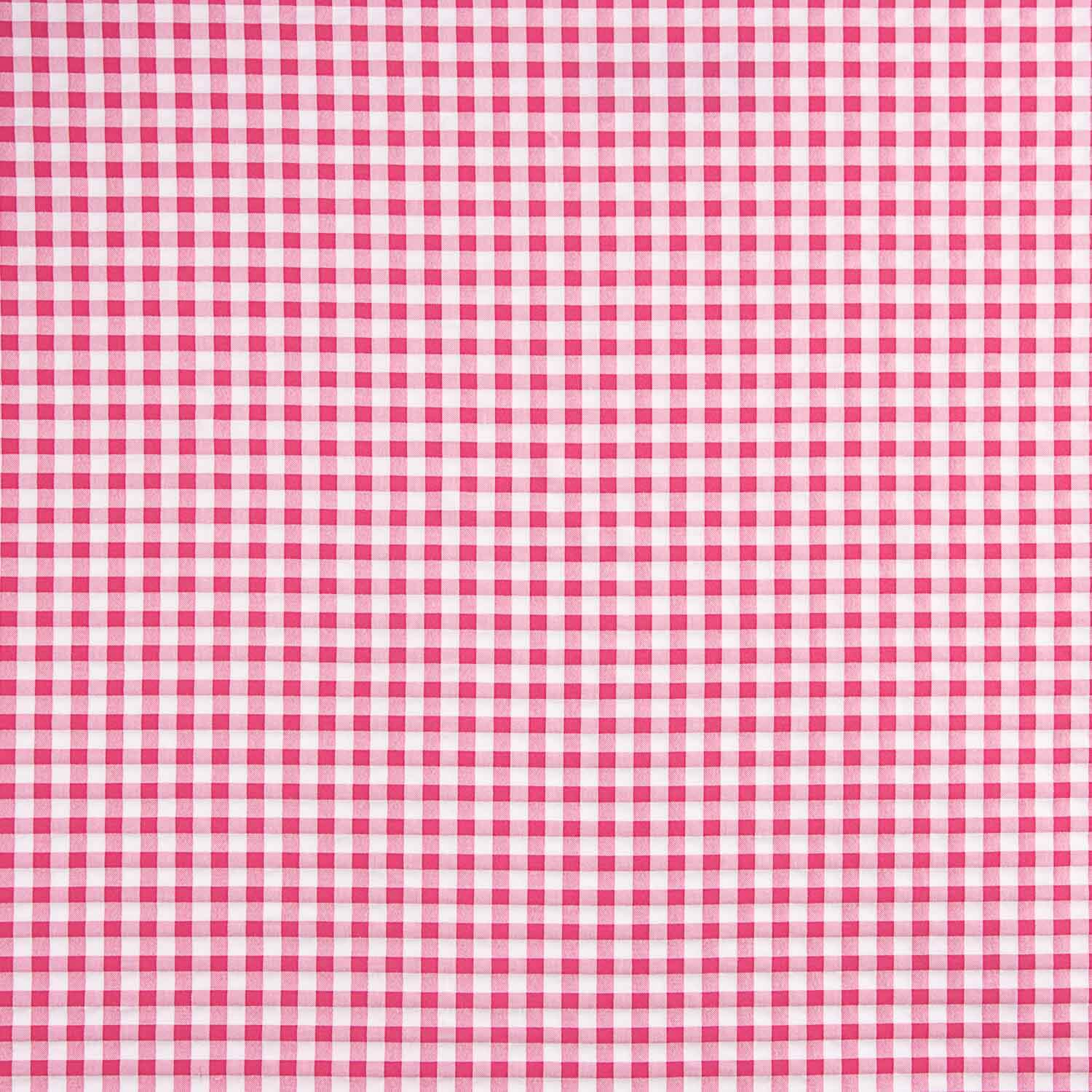 Seersucker à carreaux rose vif - Ribes y Casals