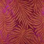 Brokat Lurex Feuilles Violet et Rouge - Ribes y Casals