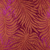 Brokat Lurex Feuilles Violet et Rouge - Ribes y Casals