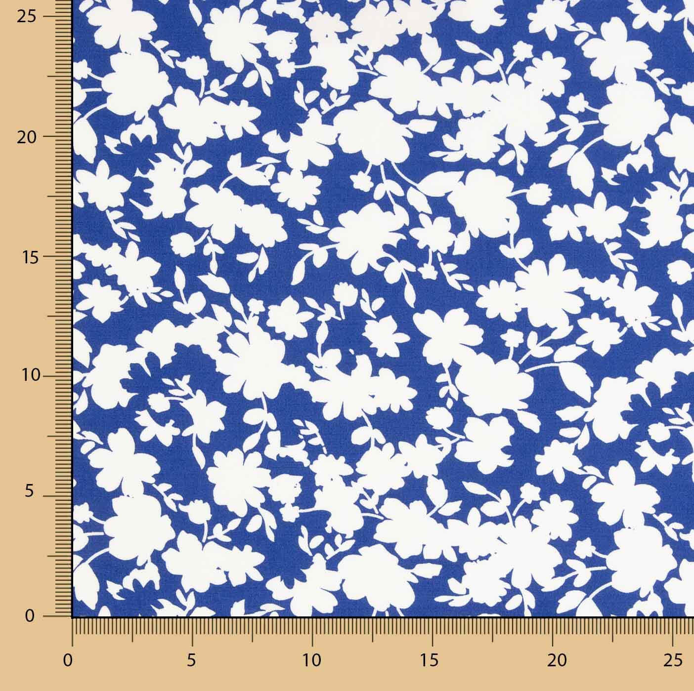 Viscose imprimée à fleurs bleues - Ribes y Casals