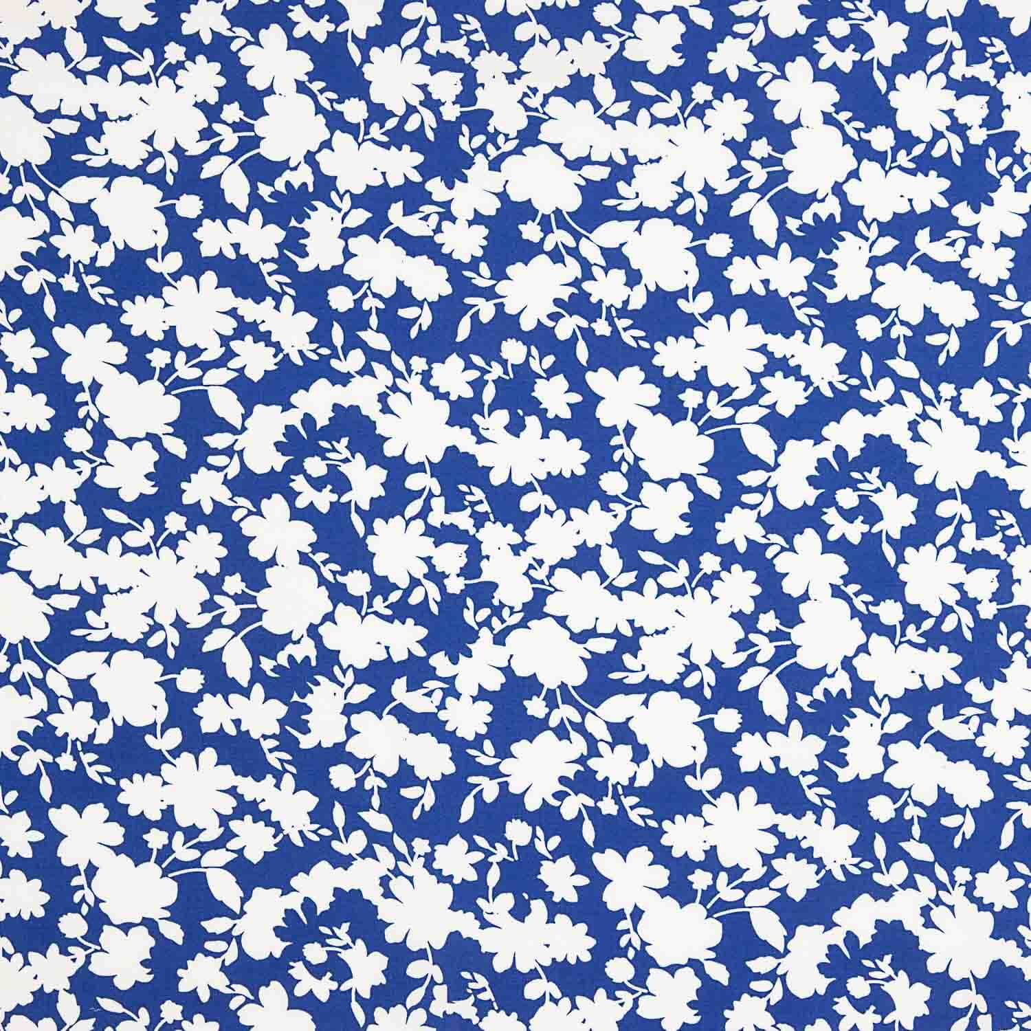 Viscose imprimée à fleurs bleues - Ribes y Casals