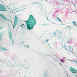 Coton brodé et imprimé numérique floral mauve - Ribes y Casals