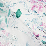 Coton brodé et imprimé numérique floral mauve - Ribes y Casals