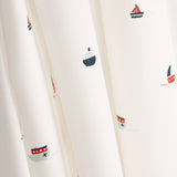 Popeline de coton imprimée petits bateaux marins - Ribes y Casals