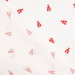 Popeline de coton imprimée langoustes rouges - Ribes y Casals