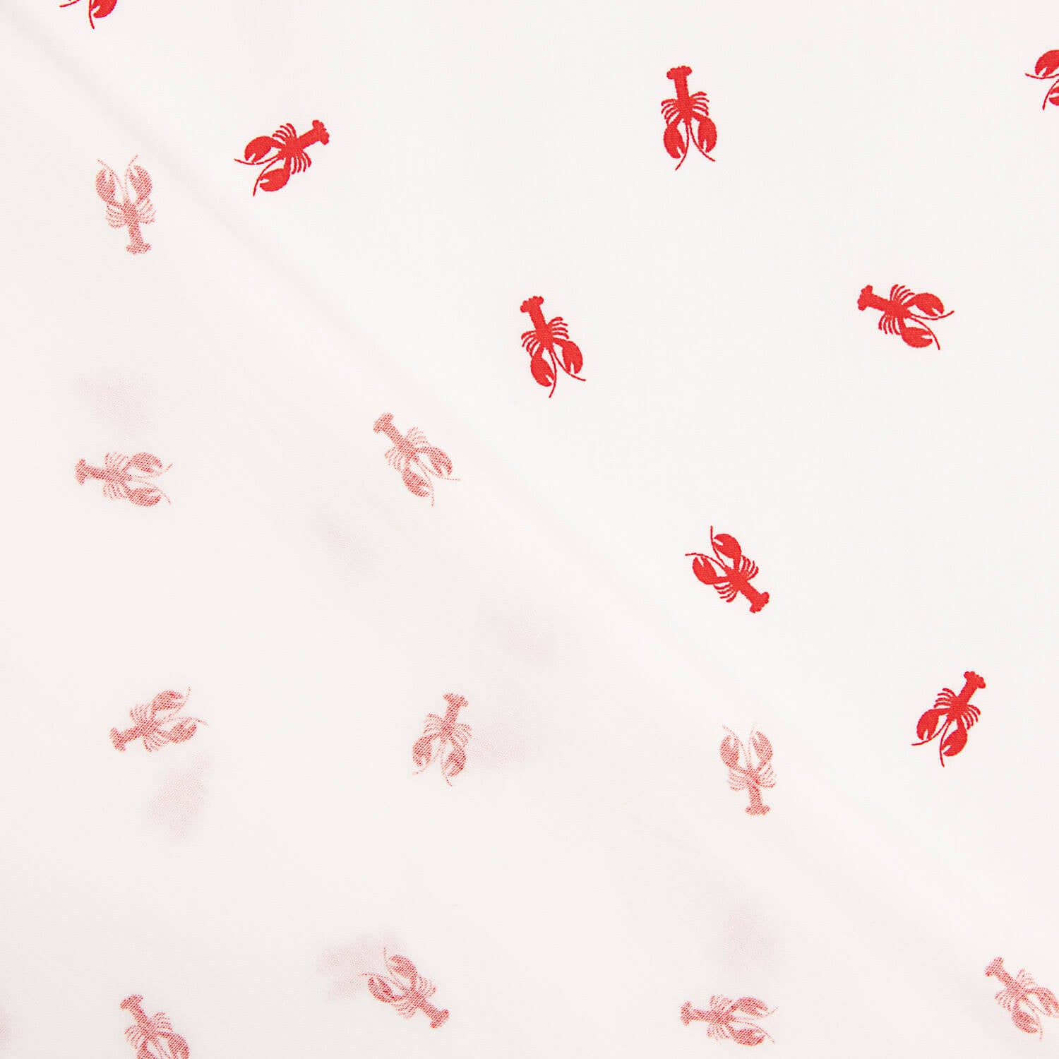 Popeline de coton imprimée langoustes rouges - Ribes y Casals