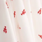 Popeline de coton imprimée langoustes rouges - Ribes y Casals